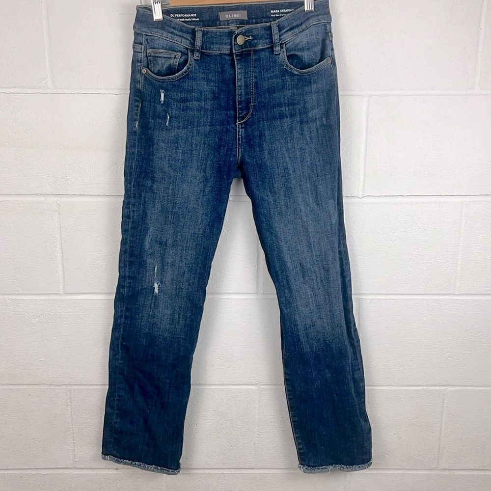 DL1961 Mara Straight mid rise instasculpt ankle jean